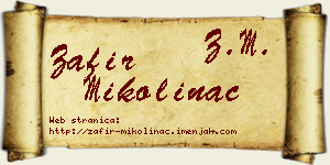 Zafir Mikolinac vizit kartica
